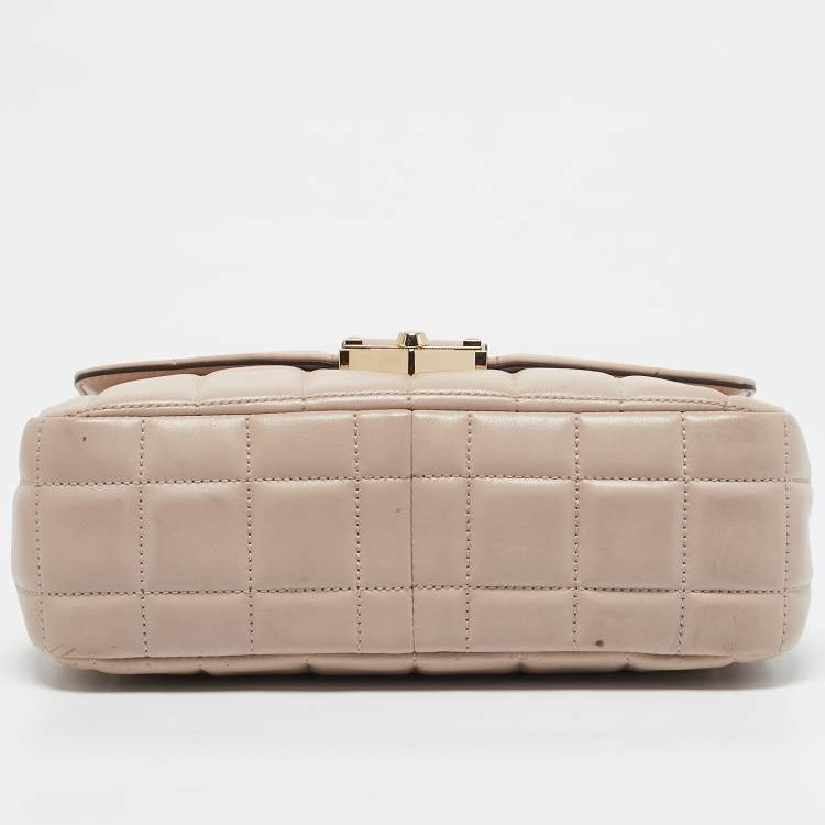 Pre Owned Michael Kors Light Pink Quilted Leather Large Soho Shoulder Bag
