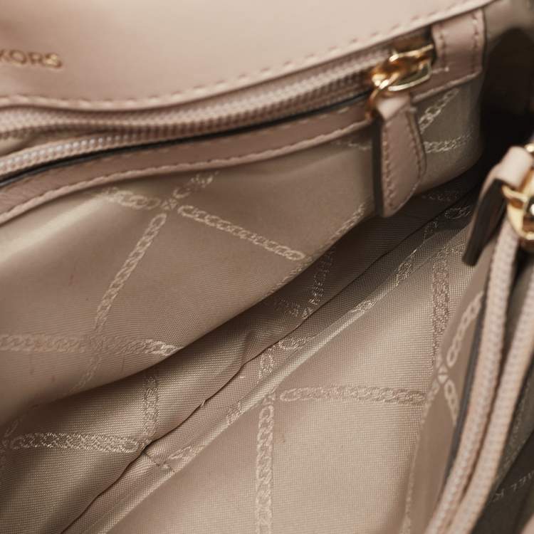 Pre Owned Michael Kors Light Pink Quilted Leather Large Soho Shoulder Bag