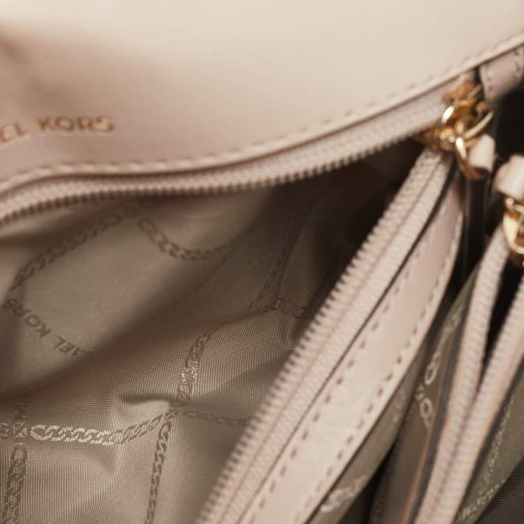 Pre Owned Michael Kors Light Pink Quilted Leather Large Soho Shoulder Bag