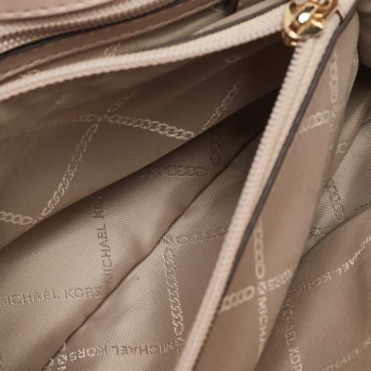 Pre Owned Michael Kors Light Pink Quilted Leather Large Soho Shoulder Bag