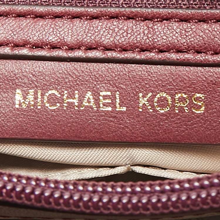 Pre Owned Michael Kors Burgundy Quilted Leather Sloan Chain Shoulder Bag
