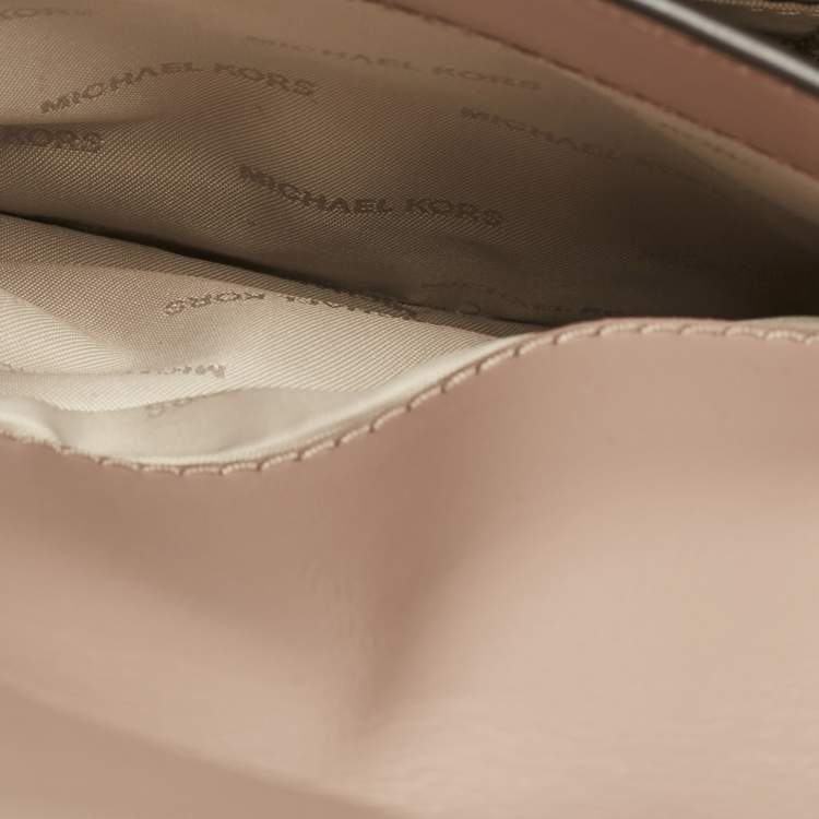 Pre Owned Michael Kors Old Rose Leather Brandi Shoulder Bag