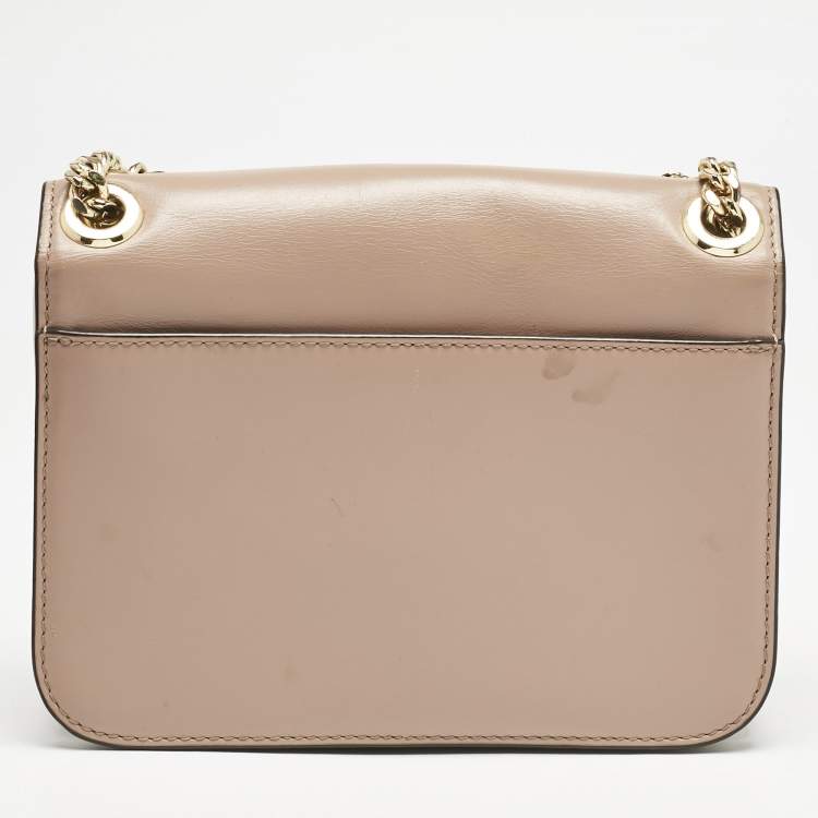 Pre Owned Michael Kors Old Rose Leather Brandi Shoulder Bag