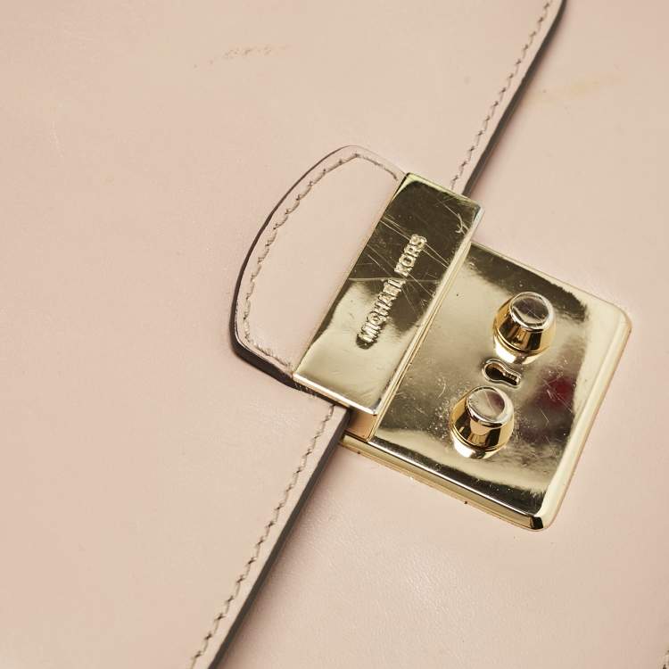 Pre Owned Michael Kors Old Rose Leather Brandi Shoulder Bag