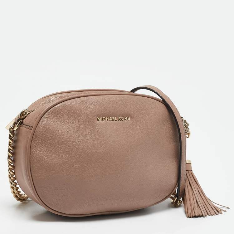 Pre Owned Michael Kors Old Rose Leather Ginny Crossbody Bag