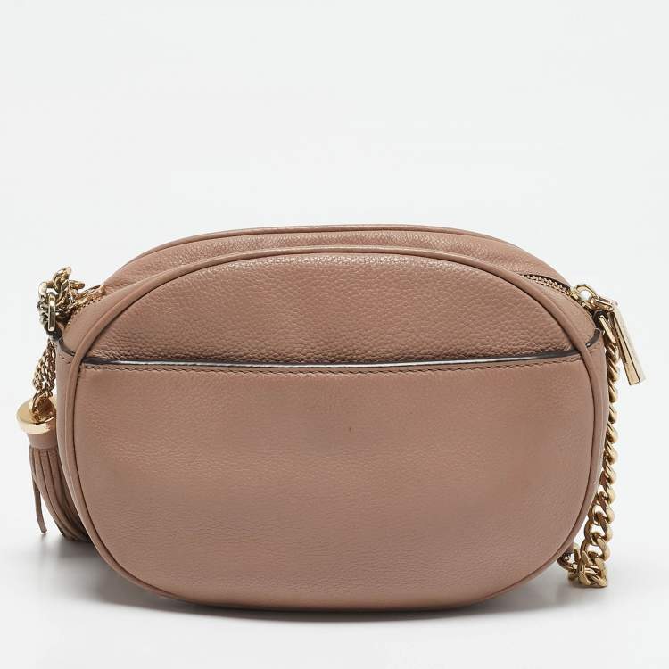 Pre Owned Michael Kors Old Rose Leather Ginny Crossbody Bag