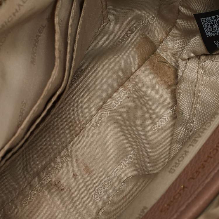 Pre Owned Michael Kors Old Rose Leather Ginny Crossbody Bag