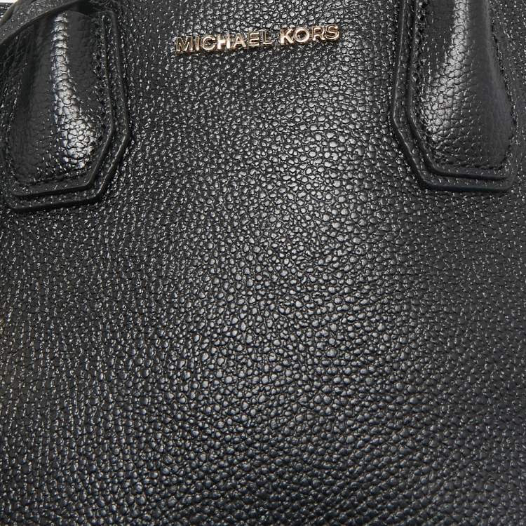 Pre Owned Michael Kors Black Leather Mini Mercer Tote