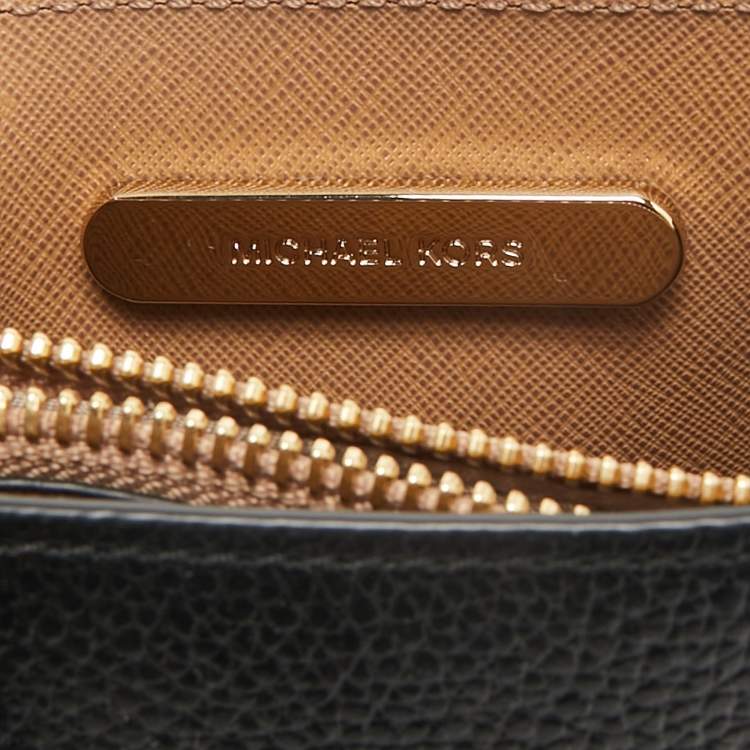 Pre Owned Michael Kors Black Leather Mini Mercer Tote