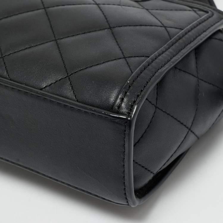 Pre Owned Michael Kors Black Quilted Leather Mini Selma Crossbody Bag