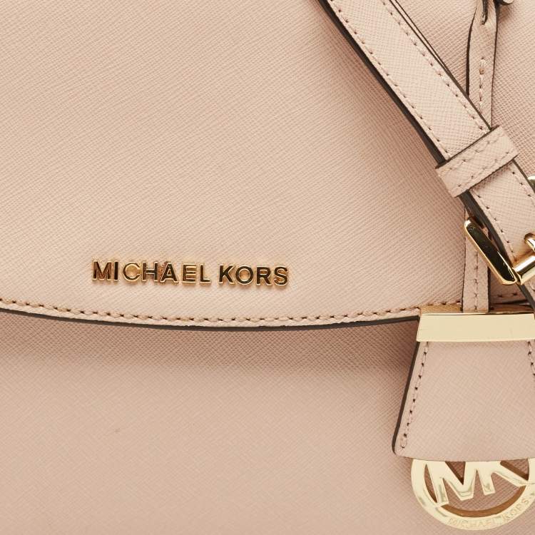 Pre Owned Michael Kors Pink Leather Small Ava Top Handle Bag