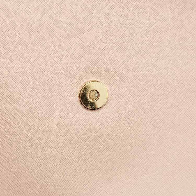 Pre Owned Michael Kors Pink Leather Small Ava Top Handle Bag