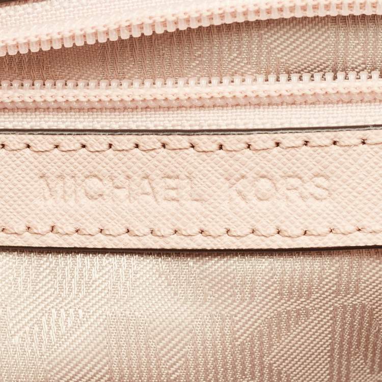 Pre Owned Michael Kors Pink Leather Small Ava Top Handle Bag