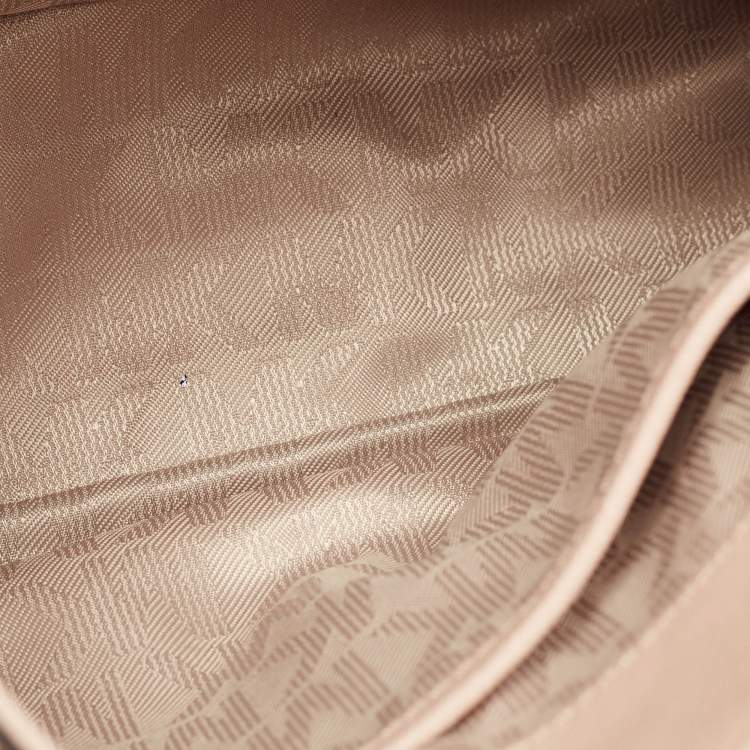 Pre Owned Michael Kors Pink Leather Small Ava Top Handle Bag