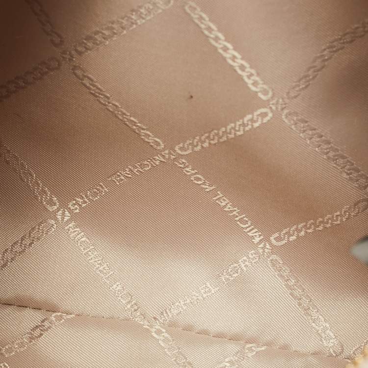 Pre Owned Michael Kors Pink Leather Wilma Shoulder Bag