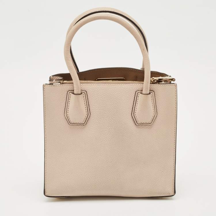 Pre Owned Michael Kors Light Pink Leather Mini Mercer Tote