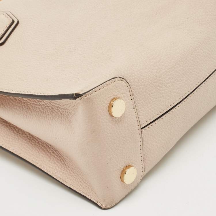 Pre Owned Michael Kors Light Pink Leather Mini Mercer Tote