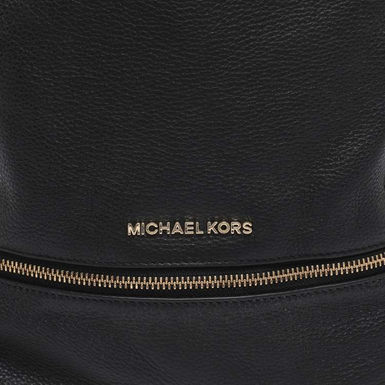 Pre Owned Michael Kors Black Leather Small Rhea Backpack