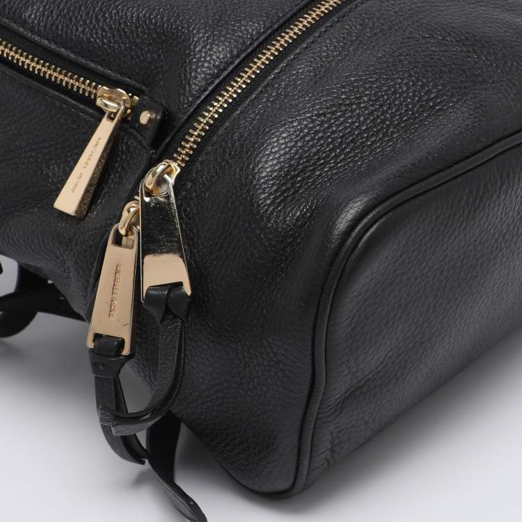 Pre Owned Michael Kors Black Leather Small Rhea Backpack