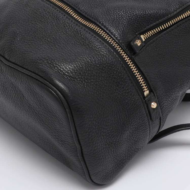 Pre Owned Michael Kors Black Leather Small Rhea Backpack