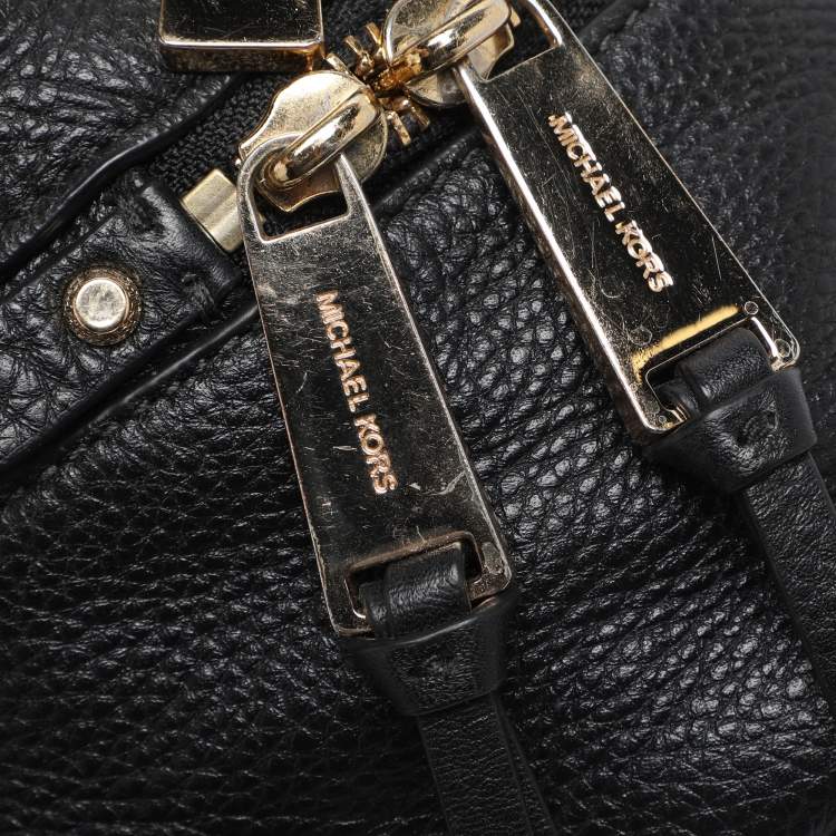 Pre Owned Michael Kors Black Leather Small Rhea Backpack