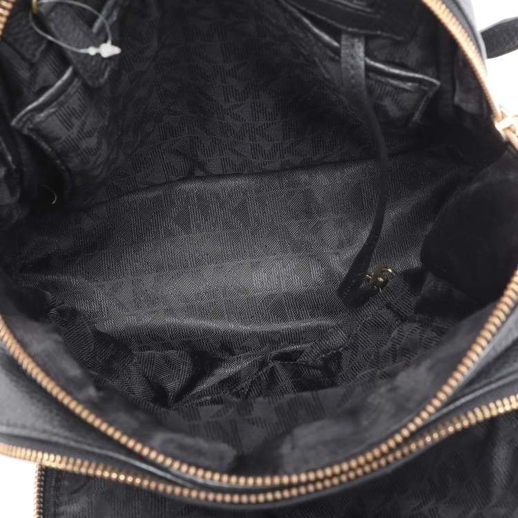 Pre Owned Michael Kors Black Leather Small Rhea Backpack