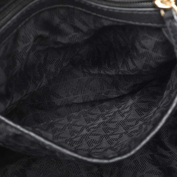 Pre Owned Michael Kors Black Leather Small Rhea Backpack