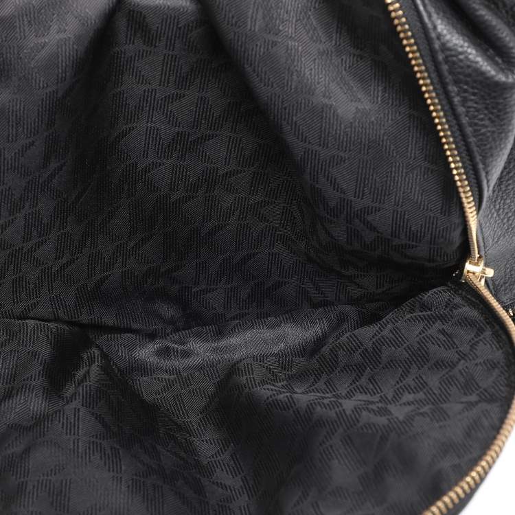 Pre Owned Michael Kors Black Leather Small Rhea Backpack