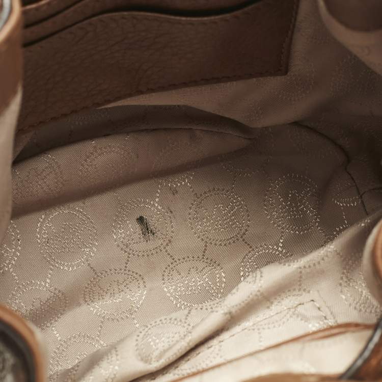 مملوكة مسبقًا Michael Kors Brown Leather Jules Drawstring Bucket Bag