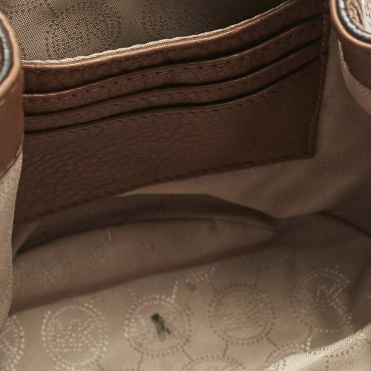 مملوكة مسبقًا Michael Kors Brown Leather Jules Drawstring Bucket Bag