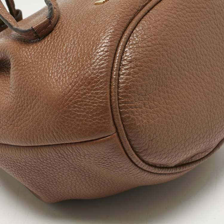 مملوكة مسبقًا Michael Kors Brown Leather Jules Drawstring Bucket Bag