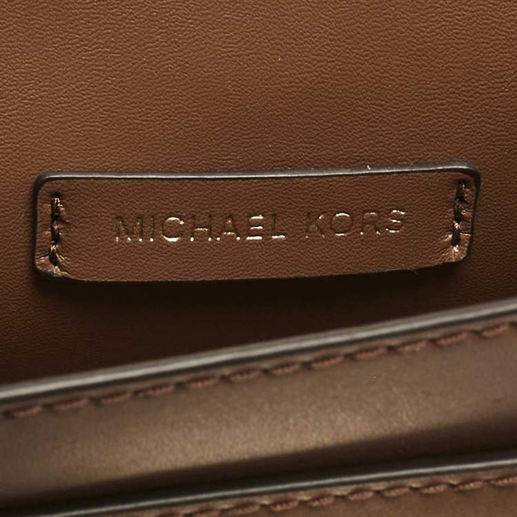 Pre Owned Michael Kors Brown Leather Small Lita Shoulder Bag 