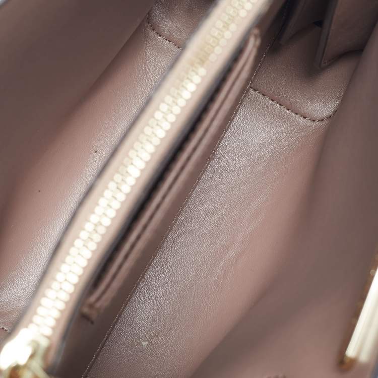 Pre Owned Michael Kors Light Pink Leather Mini Mercer Tote