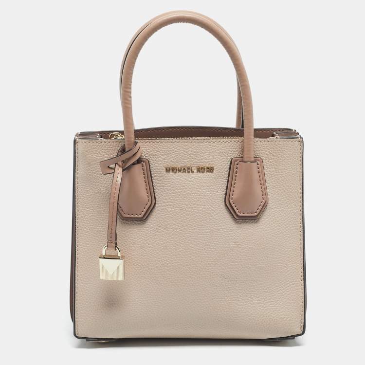 Pre Owned Michael Kors Light Pink Leather Mini Mercer Tote