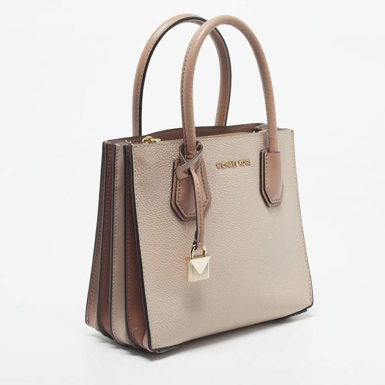 Pre Owned Michael Kors Light Pink Leather Mini Mercer Tote