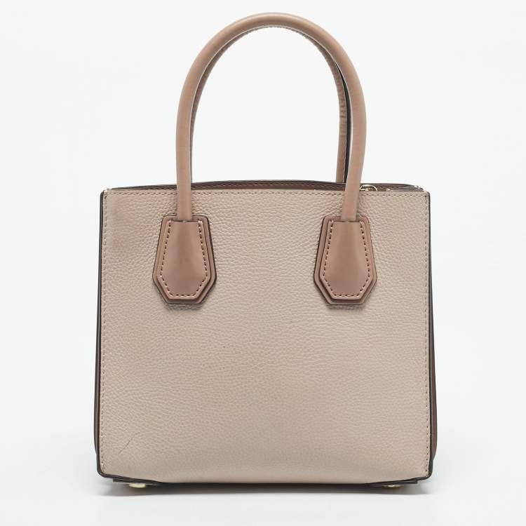 Pre Owned Michael Kors Light Pink Leather Mini Mercer Tote