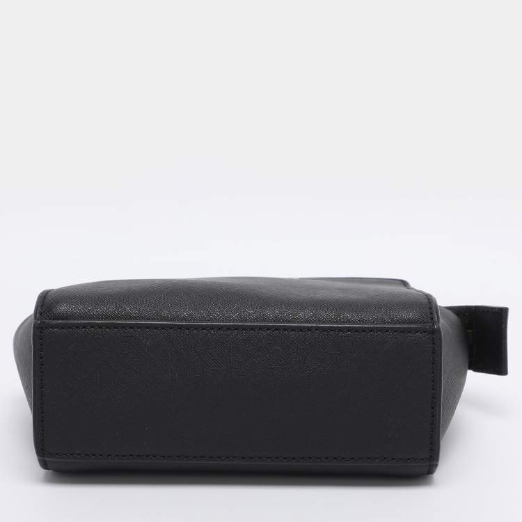 Pre Owned Michael Kors Black Leather Mini Selma Crossbody Bag