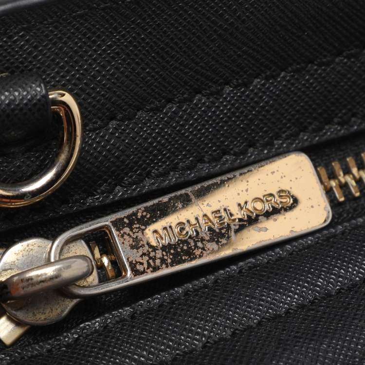 Pre Owned Michael Kors Black Leather Mini Selma Crossbody Bag