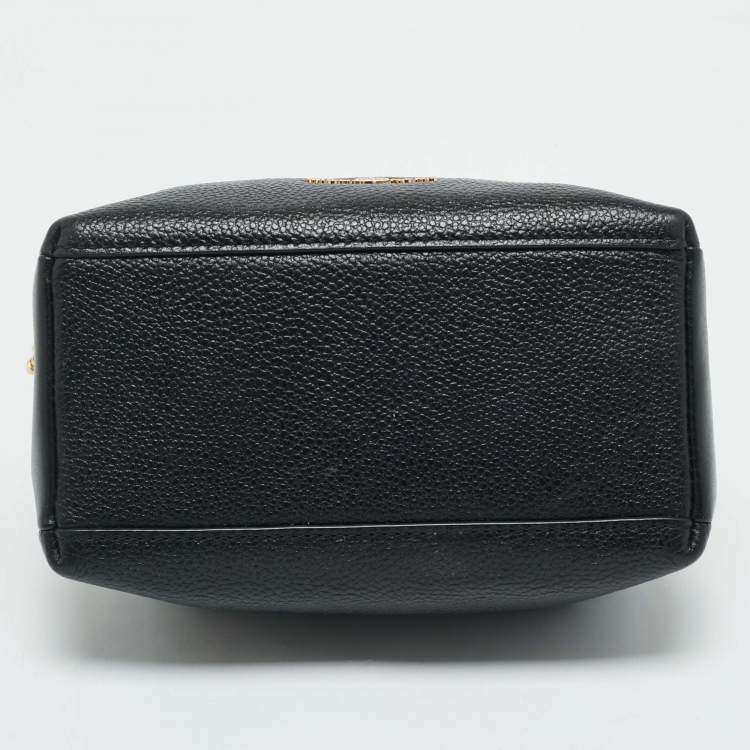 Pre Owned Michael Kors Black Leather Small Rosie Ring Bucket Bag  
