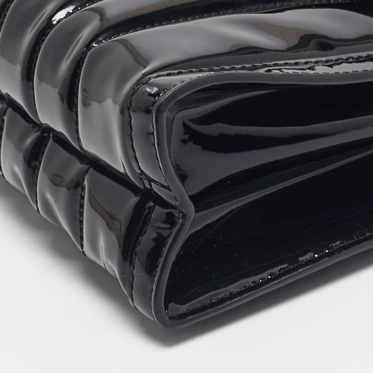 Pre Owned Michael Kors Black Quilted Patent Leather Large Whitney Shoulder Bag