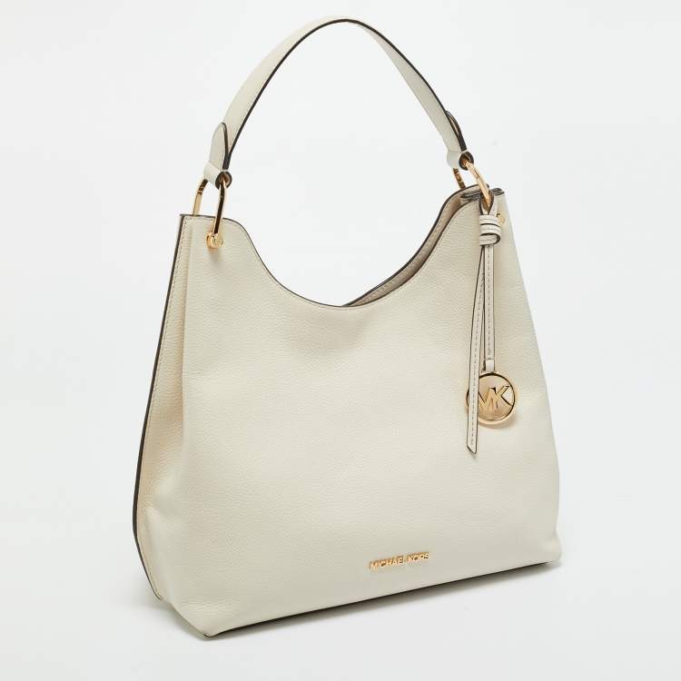 Pre Owned Michael Kors Off White Leather Large Joan Shoulder Bag