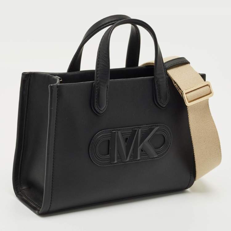 Pre Owned Michael Kors Black Leather Gigi Tote