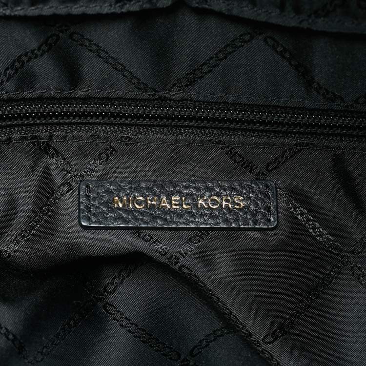 Pre Owned Michael Kors Black Leather Large Slater Backpack