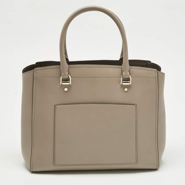 Pre Owned Michael Kors Beige Leather Large Benning Satchel