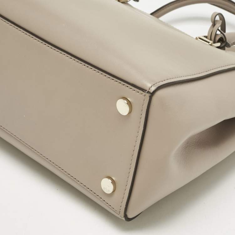 Pre Owned Michael Kors Beige Leather Large Benning Satchel