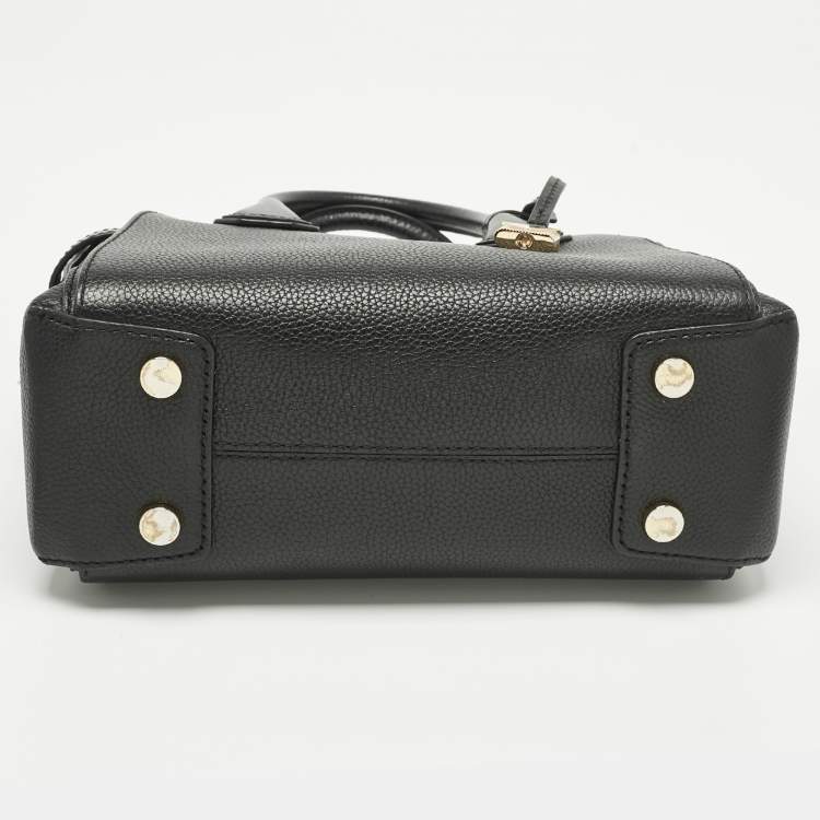 Pre Owned Michael Kors Black Leather Small Belted Mercer Satchel