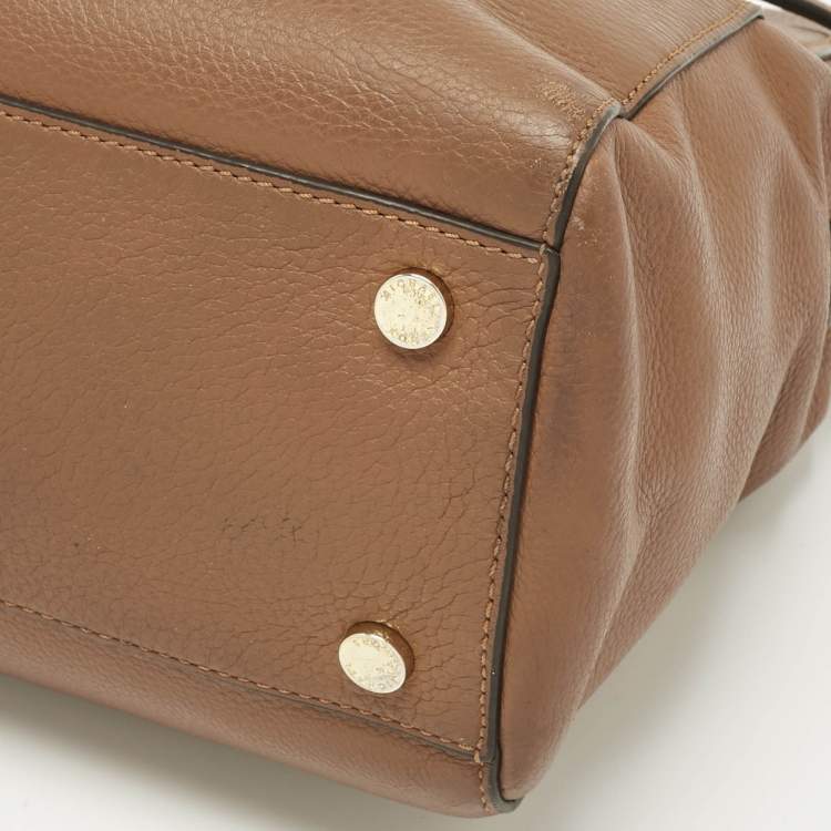 Pre Owned Michael Kors Brown Leather Astrid Tote