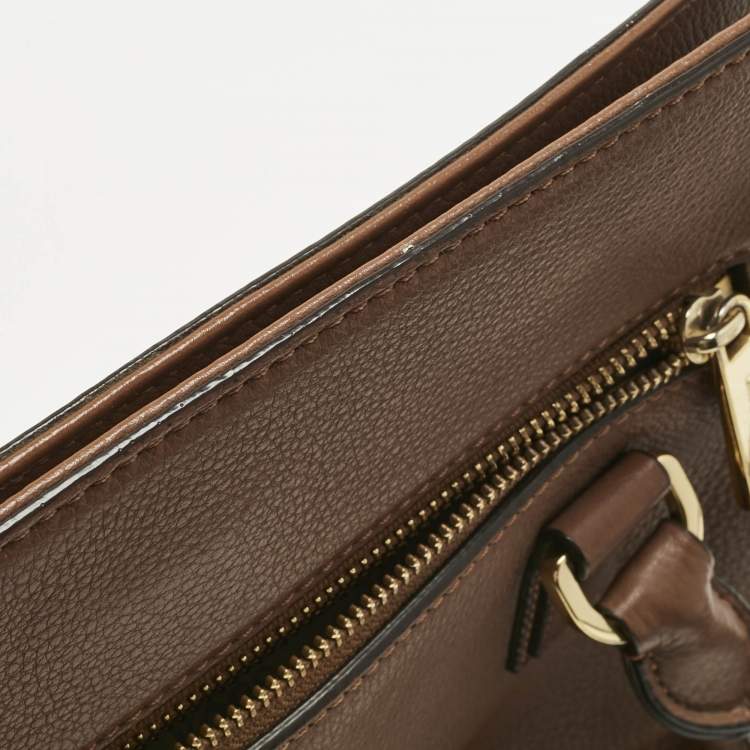 Pre Owned Michael Kors Brown Leather Astrid Tote