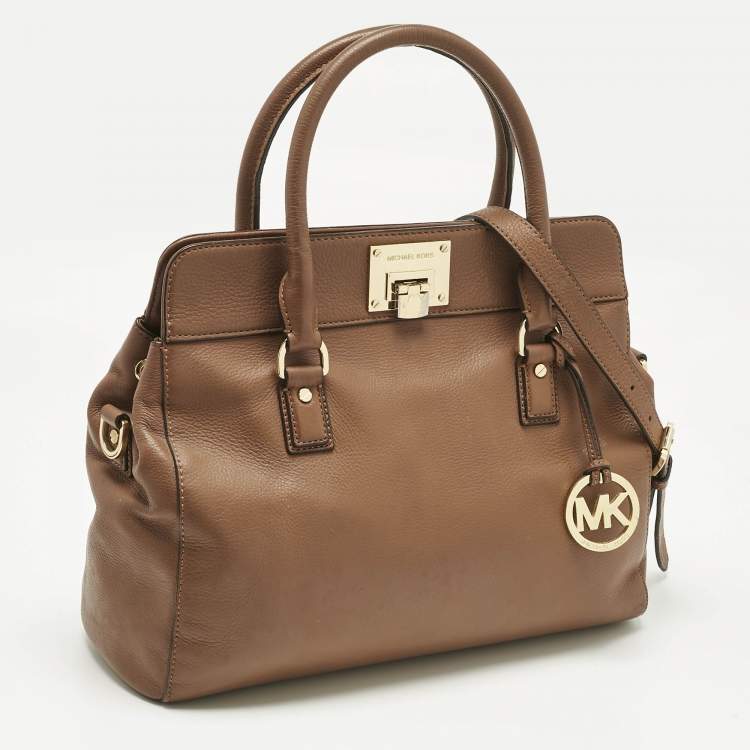 Pre Owned Michael Kors Brown Leather Astrid Tote