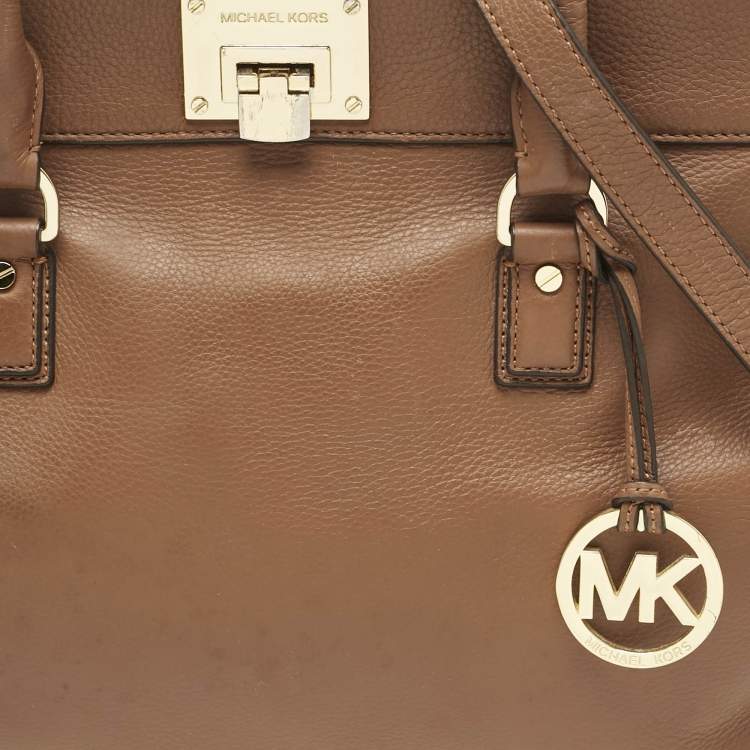 Pre Owned Michael Kors Brown Leather Astrid Tote